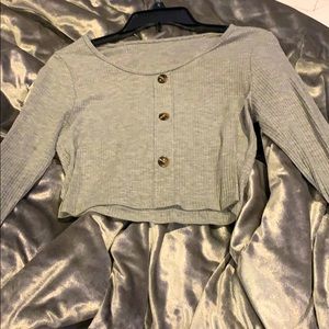 Grey crop top